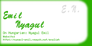 emil nyagul business card